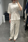 BASERANGE Silk trousers TRSI-WS-000 UNDYED